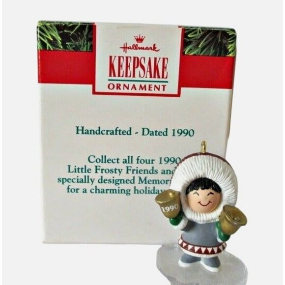Hallmark Keepsake Ornament 1990 Little Frosty Friends Miniature Set - Picture 2 of 3